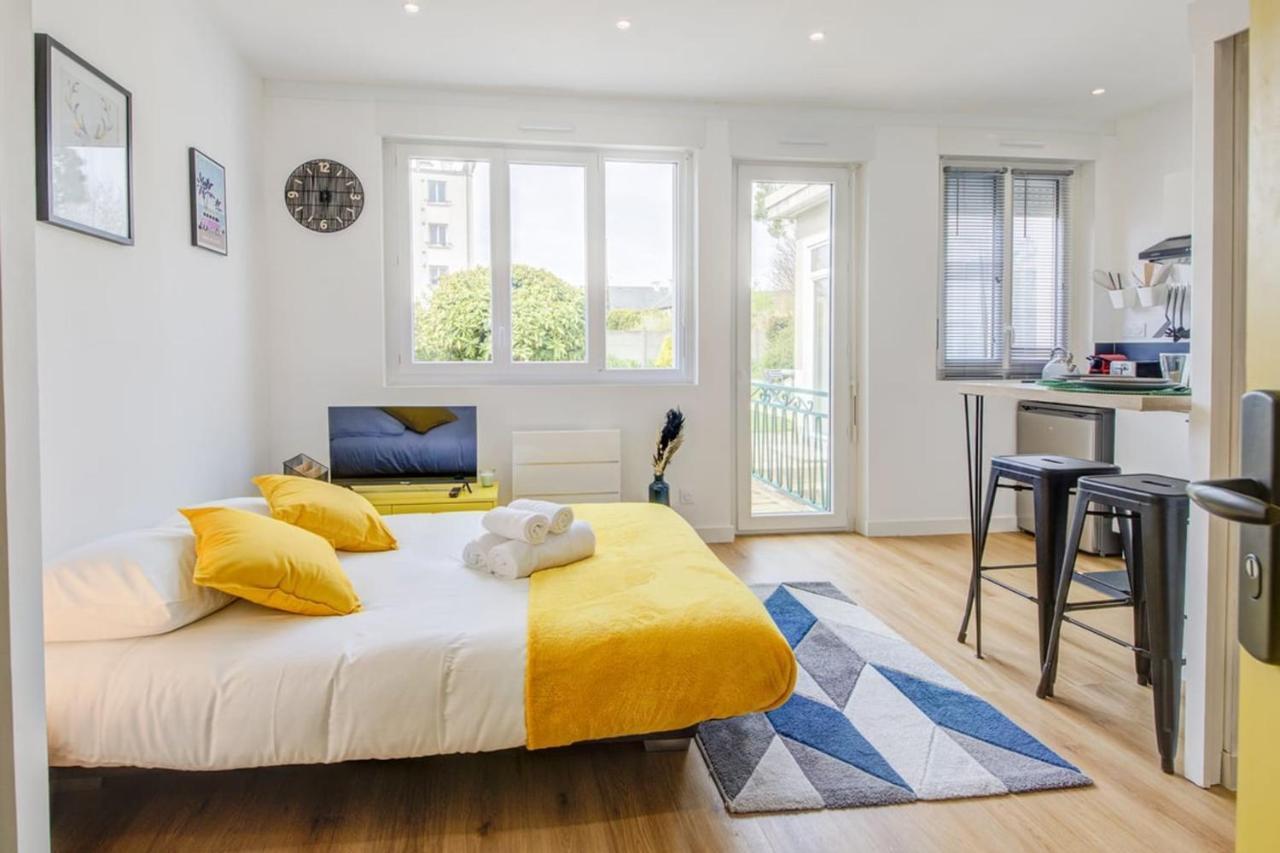 Appartement Le Yellow, Studio Renove, Tout Confort, Jardin à Saint-Jacques-de-La-Lande Extérieur photo