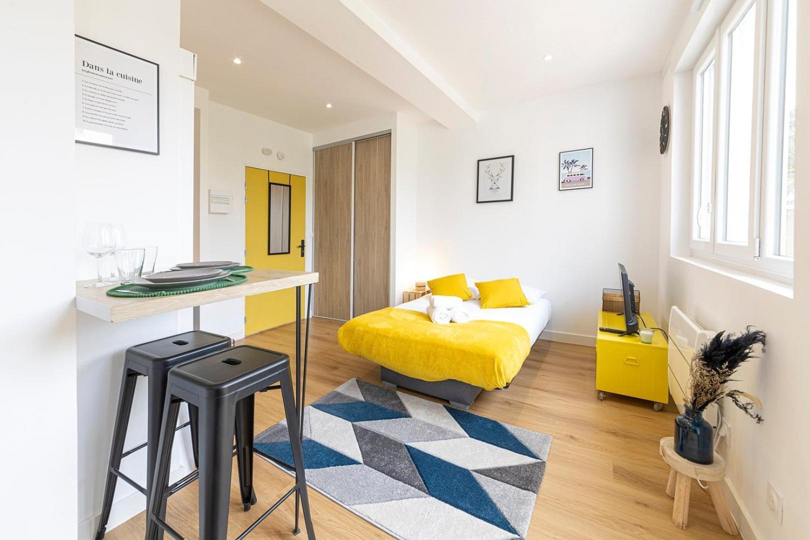 Appartement Le Yellow, Studio Renove, Tout Confort, Jardin à Saint-Jacques-de-La-Lande Extérieur photo